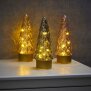 LED Winterglas Dekoration Tannenbaum in Grau mit Timerfunktion und Battierien - Tannenbaum Grau