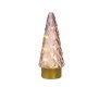 Northpoint LED Winterglas Dekoration Tannenbaum in Rosé mit Timerfunktion und Battierien Echtglas 10Mirco LEDs