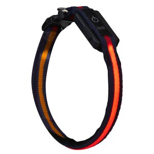 LED Hundehalsband in Größe XS in Schwarz Rot...