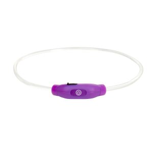 LED Leuchtband für Hunde in Lila Hundehalsband mit...