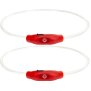Northpoint LED Leuchtband für Hunde in Rot mit integrietem Akku Betriebslaufzeit 3-6 Sunden mit Blinkfunktion 2er-Pack