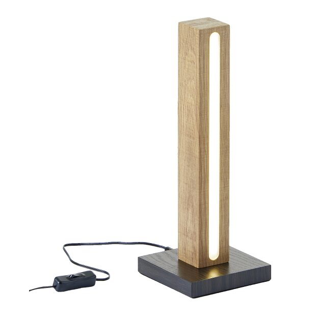 B-Ware LED Holz Stehlampe Stehleuchte Lichtsäule 36cm mit Netzkabel und Schalter