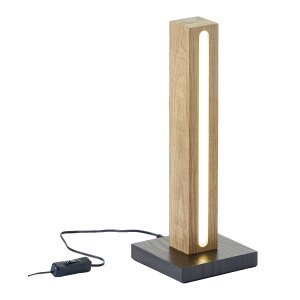 B-Ware LED Holz Stehlampe Stehleuchte Lichtsäule 36cm mit Netzkabel und Schalter