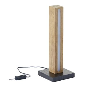 B-Ware LED Holz Stehlampe Stehleuchte Lichtsäule 36cm mit Netzkabel und Schalter