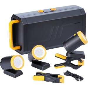 LED 3x KFZ Arbeitsleuchten Inspektionslampen mit integriertem 2000mAh Akku 3er-Set mit Ladekoffer 2