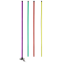 LED Stehlampe Ecklampe mit Fernbedienung integriertem Musiksensor RGB Farbeffekte Rund - Schwarz RGB