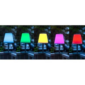 B-Ware Aufladbare LED Tischlampe mit Flackereffekt 4400mAh Akku 30 Stunden Laufzeit Tischleuchte