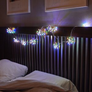B-Ware 200 LED Lichterkette Weihnachten Sparkling Leuchtball 180cm lang Feuerwerk Pusteblume mit 5m