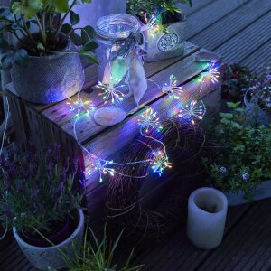 B-Ware 200 LED Lichterkette Weihnachten Sparkling Leuchtball 180cm lang Feuerwerk Pusteblume mit 5m