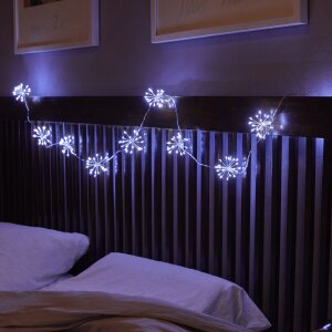B-Ware 200 LED Lichterkette Weihnachten Sparkling Leuchtball 180cm lang Feuerwerk Pusteblume mit 5m