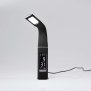 LED Schreibtischlampe 3 Lichtmodi 5 Helligkeitseinstellstufen Digitale Anzeige von Uhrzeit, Datum und Temperatur USB-Anschluss Schwarz