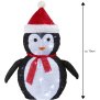 Northpoint Mini LED Penguin Weihnachtsdeko 70cm hoch mit 45 integrierten kaltweißen LEDs zusammenfaltbar für Innen und Außen Gartendekoration Winterdekoration
