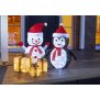 Northpoint Mini LED Schneemann Weihnachtsdeko 70cm hoch mit 45 integrierten kaltweißen LEDs zusammenfaltbar für Innen und Außen Gartendekoration Winterdekoration