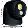 Northpoint LED Batterie Spot Strahler mit Bewegungsmelder schwarz COB LED