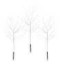 B-Ware LED Sträucher Birkenoptik Weihnachtsdeko Outdoor | 3X 32 warmweiße LEDs | 85cm hoch