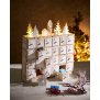 B-Ware XXL Holz Adventskalender mit LED Beleuchtung Winterszene integrierter Timer 24 feierliche Fächer