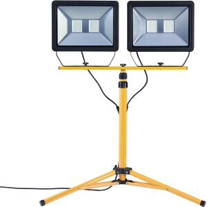 B-Ware LED Baustrahler 2 x 100W 1,6m Stativ 2x 8000 Lumen 6500K