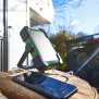 Northpoint Solar Akku Outdoor Arbeitsleuchte Grün Campingleuchte mit Powerbank Funktion 10000mAh wasserfest Rotes Lichts Angel Strahler