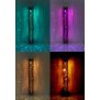 Northpoint LED Bluetooth Lichtsäule Stehlampe Leuchtturm RGBW Bluetooth-Lautsprecher warmweißes Licht 3000K mit Fernbedienung 103cm hoch Musikabspielbar Sternenstanzmuster 1060 Lumen