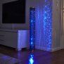 Northpoint LED Bluetooth Lichtsäule Stehlampe Leuchtturm RGBW Bluetooth-Lautsprecher warmweißes Licht 3000K mit Fernbedienung 103cm hoch Musikabspielbar Sternenstanzmuster 1060 Lumen
