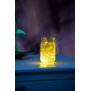 Northpoint LED Dekoglas Gold mit romantischem Dekor Einmachglas batteriebetrieben mit Timerfunktion Herzeffekt