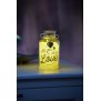 Northpoint LED Dekoglas Gold mit romantischem Dekor Vasenglas batteriebetrieben mit Timerfunktion mit Herzanhänger