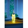 Northpoint LED Dekoglasflasche mit romantischem Dekor mit Korken batteriebetrieben mit Timerfunktion mit Herzanhänger aus Holz
