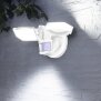 B-Ware LED Strahler 2 Fluter-Köpfe Bewegungsmelder Schwenkbar 400 Lumen Weiß