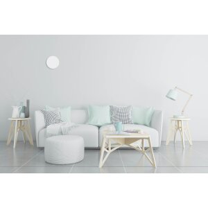 LED Design Wandleuchte Backlight Weiß Ø15cm Deckenlampe indirektes Licht Ambientelicht - Weiß S