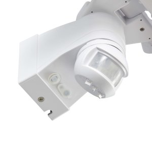 Northpoint LED Solar Strahler mit Bewegungsmelder Weiß Akku 3 Fluter-Köpfe Schwenkbar 1000 Lumen Weiß