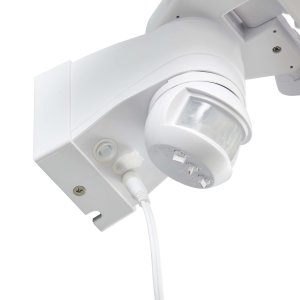 Northpoint LED Solar Strahler mit Bewegungsmelder Weiß Akku 3 Fluter-Köpfe Schwenkbar 1000 Lumen Weiß