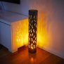 Northpoint LED Lichtsäule Stehlampe 64cm Flammeffekt Glühbirne Schwarz