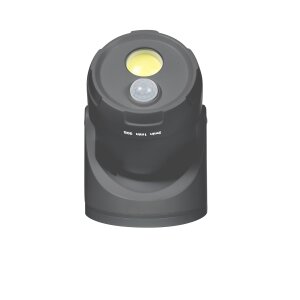 LED Batterie Spot Strahler Flutlicht mit Bewegungsmelder und Erdspieß 5000K neutralweiß 450 - Grau