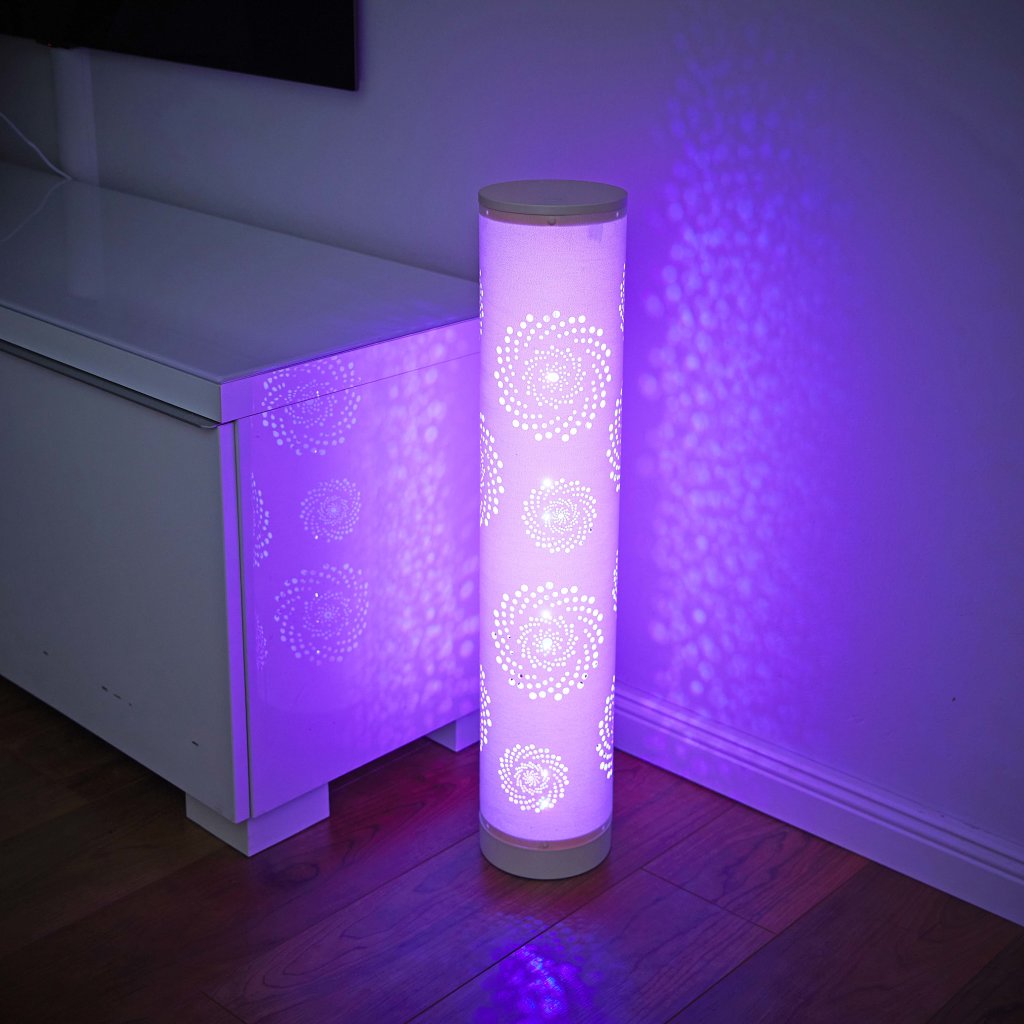 B-Ware LED Lichtsäule Stehlampe 64cm Creme Warmweiß RGBW Farb Dimmbar