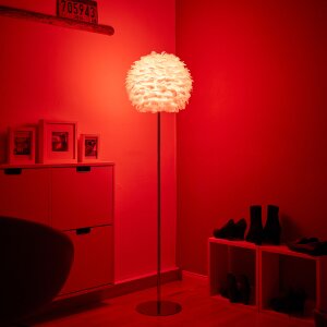 LED Feder Stehleuchte Stehlampe Nickel Matt-Optik - Stehlampe Nickel Matt 150cm ohne Leuchtmittel