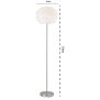 LED Feder Stehleuchte Stehlampe Nickel Matt-Optik - Stehlampe Nickel Matt 150cm ohne Leuchtmittel