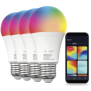 LED Smarte Glühbirne E27 9W 800lm Warmweiß Kaltweiß Bunt WLAN Tuya Smarthome 4 Stück - 4xE27