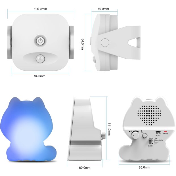 B-Ware Northpoint Elektrische Funk Türklingel Glocke für Hunde und Katzen mit 1200mAh Akku Bewegungsmelder Wiederaufladbar Wasserdicht