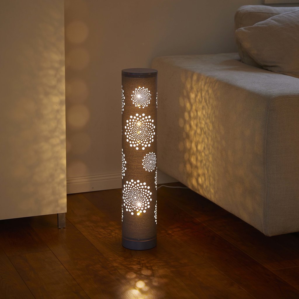 B-Ware LED Lichtsäule Stehlampe 64cm Dimmbar Anthrazit RGBW Warmweiß