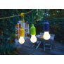 B-Ware LED Ziehlampe verschiedene Farben 3er Set Gelb / Blau / Grün milchige Glühbirne