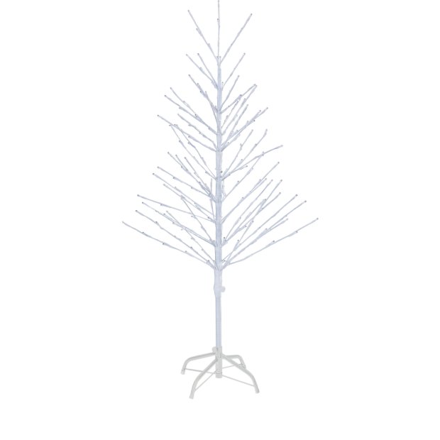 B-Ware Northpoint LED Lichtbaum Weiß Weihnachtsdeko In- & Outdoor | 200 warmweiße LEDs | 120cm hoch | elastische Zweige | Timerfunktion | IP44 Spritzwassergeschützt