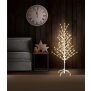 B-Ware LED Lichtbaum Weiß Weihnachtsdeko In- & Outdoor | 200 warmweiße LEDs | 120cm hoch
