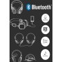 B-Ware Bluetooth Headset Kopfhörer mit Freisprechfunktion, NFC, Stereo Kopfhörer