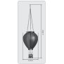 Northpoint LED Solar Laterne Heißluftballon Windlicht Metall-Gestell Kunststoff Außenbereich Dekoration Garten Solarpanel