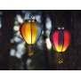 Northpoint LED Solar Laterne Heißluftballon Windlicht Metall-Gestell Kunststoff Außenbereich Dekoration Garten Solarpanel Blau Lila