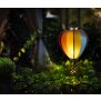 LED Solar Laterne Heißluftballon Windlicht Metall-Gestell Kunststoff Außenbereich - Regenbogen