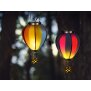 LED Solar Laterne Heißluftballon Windlicht Metall-Gestell Kunststoff Außenbereich - Regenbogen
