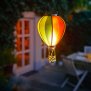 Northpoint LED Solar Laterne Heißluftballon Windlicht Metall-Gestell Kunststoff Außenbereich Dekoration Garten Solarpanel Regenbogen