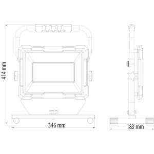 B-Ware LED Blackline Baustrahler mit Standfuß (150W, 12500 Lumen, IP65) #1