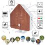 Naturgeräuschebox Vogel Gesang Vogelzwitscher Box Bewegungsmelder Vogelgeräusche - Kirschholz / Haus